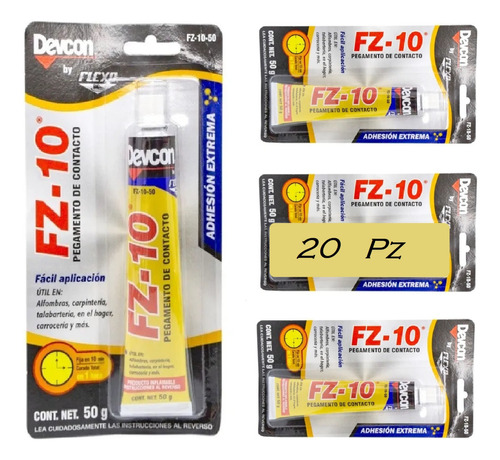 Pegamento Flexo De Contacto Amarillo Zapatos Fz-10 (20pz)