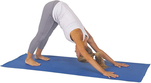 Sunny Health Yoga Ejercicio Pvc Azul Tapete Antideslizante