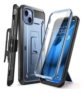 Case Supcase Para iPhone 14 Normal 6.1 Protector 360° Azul