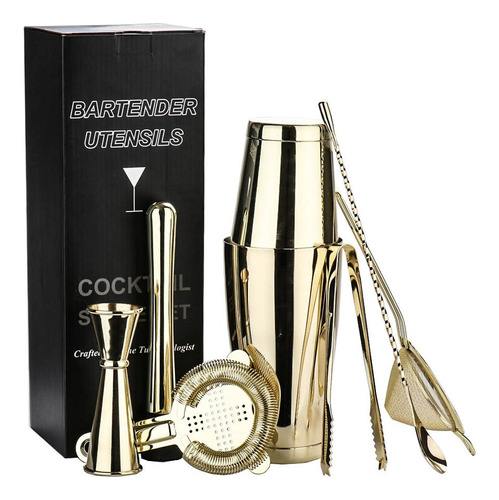 8x Barman Kit Coctelera Set De Barra De Acero Inoxidable