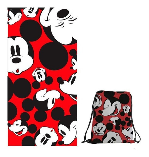 Toalla Playa + Bolso Morral Cordel Diseños Disney Marvel