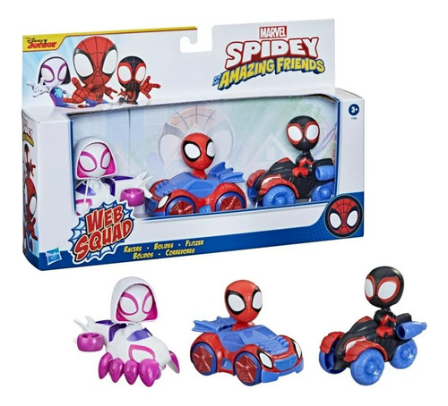 Set De 3 Carritos Spider-man Spidey & Amazing Friends Hasbro