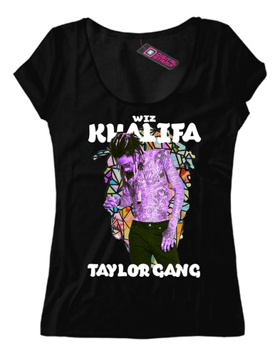 Remera Mujer Wiz Khalifa Taylor Gang Rap 13 Dtg Premium