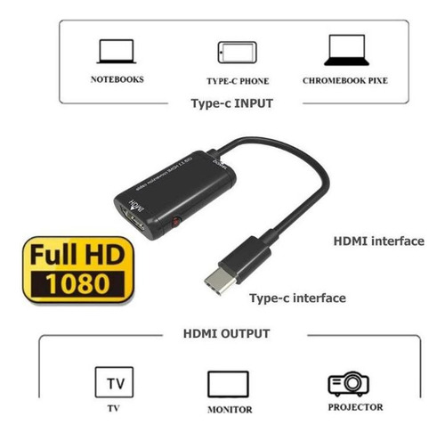 Usb 3.1 Tipo C Para Cabo Hdmi Para Telefone Android .