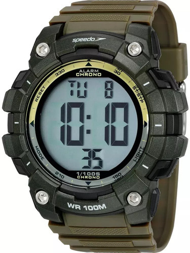 Relógio Speedo Masculino Digital Verde 80644g0evnp2 Cor do fundo Cinza