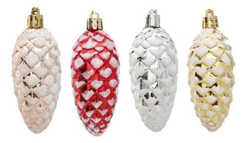 4 X 5 Piezas De Adornos De Piñas De Navidad Colgantes Con