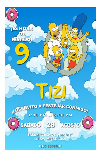 Los Simpsons Kit Cumpleaños Imprimible Editable Candy Bar