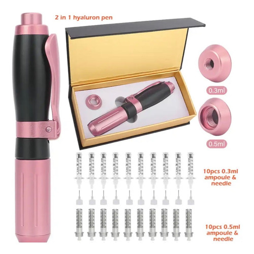 Hyaluron Pen Lápiz  De Alta Presión Pink +5 Agujas De Regalo