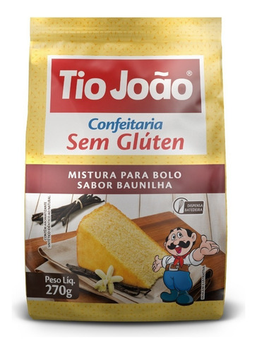 Tio João Confetaria mistura para bolo sabor baunilha 270g 2 unidades