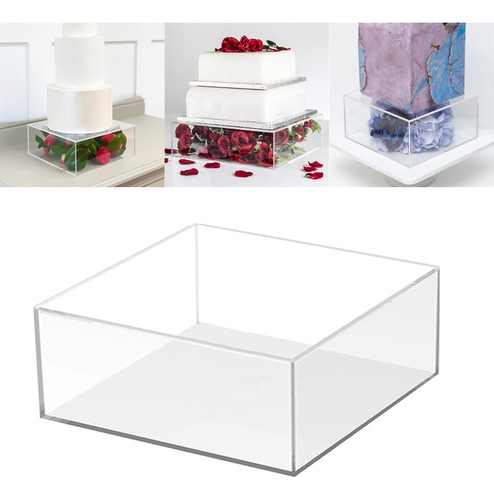 Caja De Acrílico Transparente Para Pasteles, Caja De