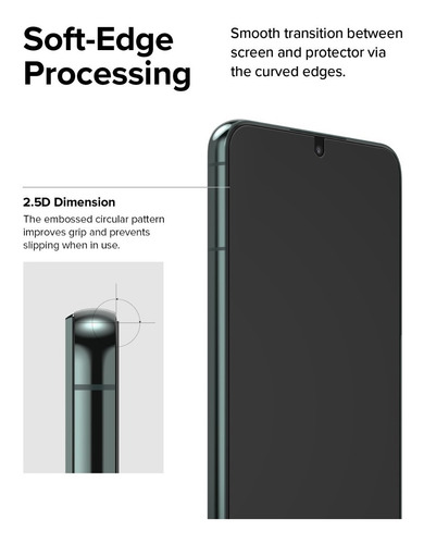 Imagen 2 de 8 de Vidrio Templado Para Samsung S22 Plus Ringke Pack X2 Unidads