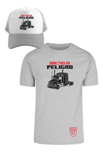 Kit Playera + Gorra Trucker Camion T800 Adictos Al Peligro