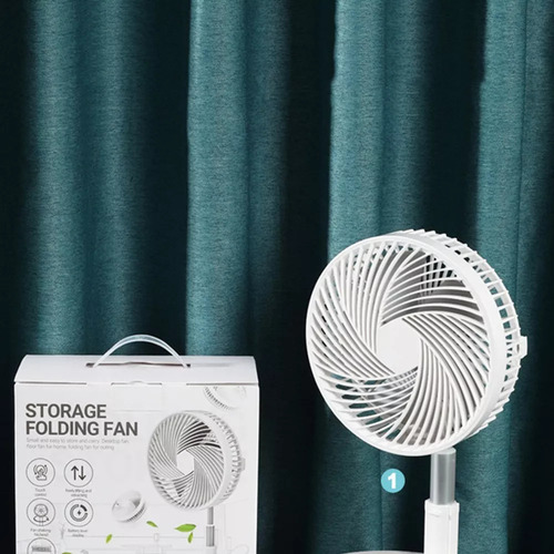 Ventilador Inalámbrico Recargable Plegable Ajustable En