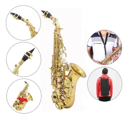 Saxofón White Shell, Instrumento Soprano, Saxo De Latón, Per