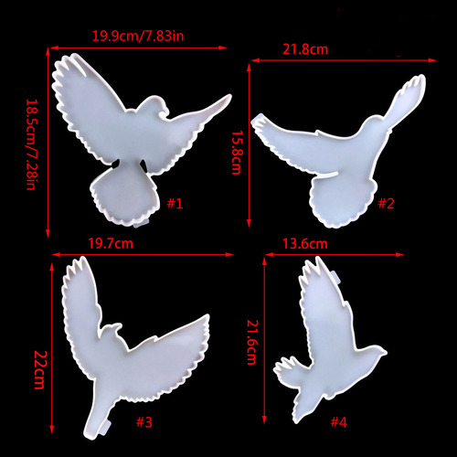 (bl-1)flying Bird Wall Hanging Epoxy Mold Diy Keychain Penda