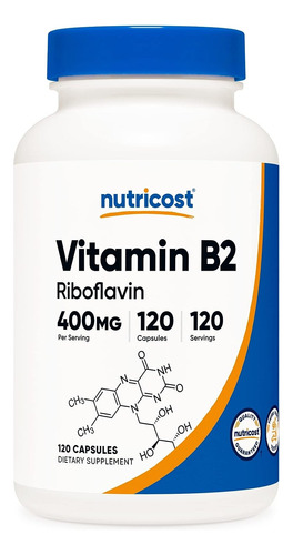 Vitamina B2 400 Mg 120 Capsulas