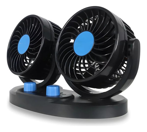 Ventilador Doble Automóvil 12v Accesorio Vehículo 360°/ R&c