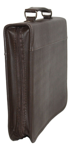 Carpeta Portafolio Profesional De Piel Res Multifuncional Chocolate Lisa