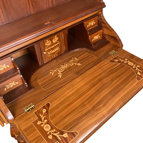 Cristaleira Clássica Com Marchetaria 4 Gaveta 224x130x65cm