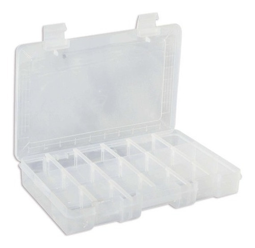 5 X Caja Organizadora De Plástico 18 Divisiones 12 X 23 Cms