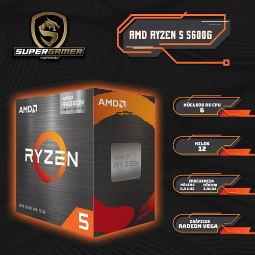 Imagen 3 de 10 de Pc Gamer Grizzly Ryzen 5 5600g Me8gb Ssd 240gb Sg-rz017