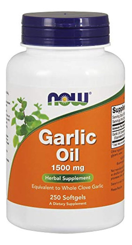 Now Supplements, Aceite De Ajo 1500 Mg