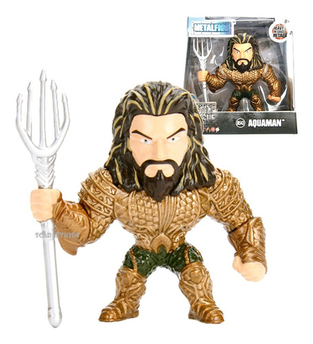 Aquaman Figura Metals 6.5 Cm Die Cast Justice League Jada