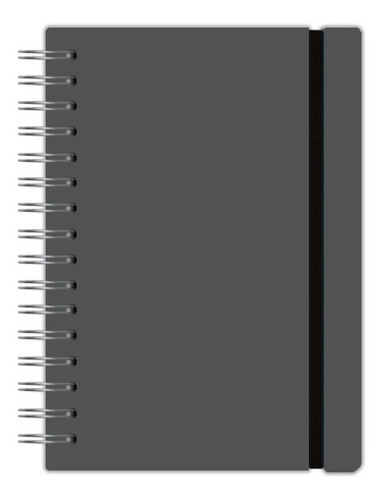 Cuaderno Estudio A5 Rayado 80 Hojas Cuero Recicla Gris Oscro