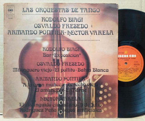 Las Orquestas De Tango- Lp 1976 Fresedo Pontier Varela Biagi