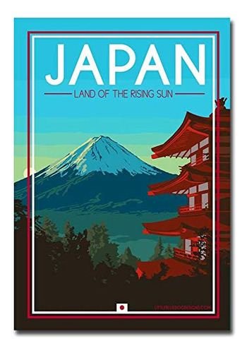 Imán Para Nevera Con Arte Vintage Para Viajar Al Monte Fuji