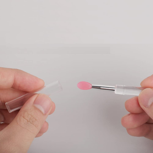 Brochas De Silicona Para Labios Luzen Professional Con Tapa,