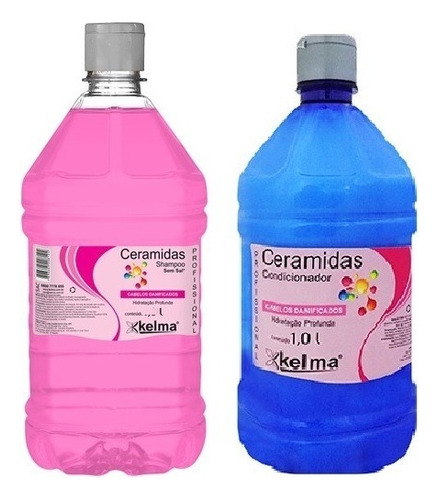 Shampoo E Condicionador Kelma Ceramidas 1,9 Litros Cada