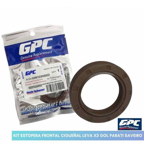 Kit Estopera Frontal Cigueñal Leva Gol Parati Saveiro 3pzas