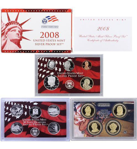 Set De Monedas Silver Proof 2008