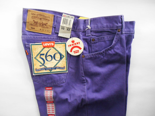 Pantalon Levis 560 Morado Nuevo Made In Usa Talla 33-32 1993