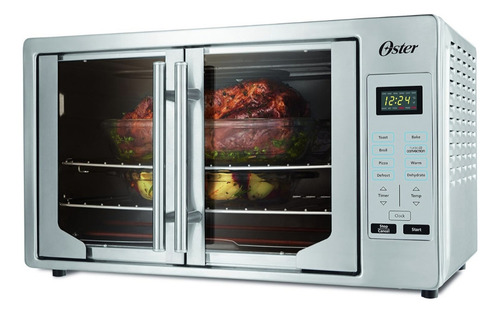 Oster Horno Eléctrico Digital French Door De Convección Color Gris