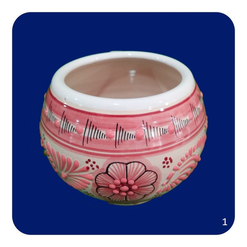 Imagen 2 de 3 de Taza Tarro Chocolatero Rosa Jumbo Talavera Poblana 800ml