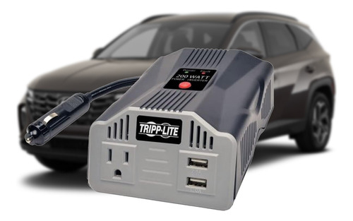 Inversor De Voltaje Tripp-lite Par Auto 200w 2 Tomas Usb 12v