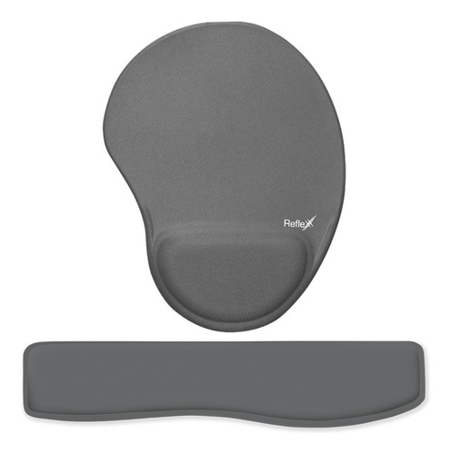 Kit Ergonômico Mouse Pad + Apoio De Pulso Para Teclado Cinza