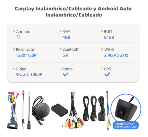 Estéreo 4+64g Carplay For Jeep Compass 2018-2021 4k Wifi6