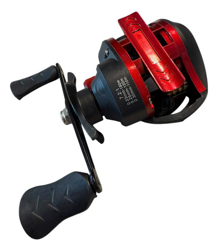 Reel Huevito Casting Manija Izquierda 19+1 Rulemanes Rojo/ Negro Izquierdo
