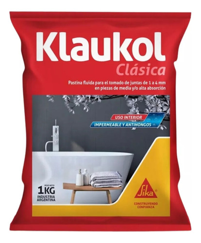 Pastina Klaukol Premiun Bolsa X 1kg X 10 Varios Colores