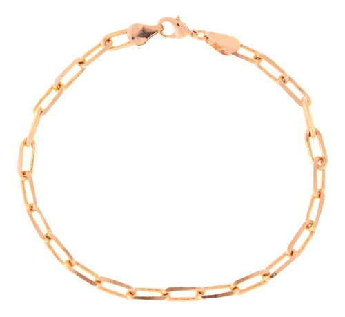 Pulseira Masculina Semijoias Elo Cartier Banhado Em Ouro 18k