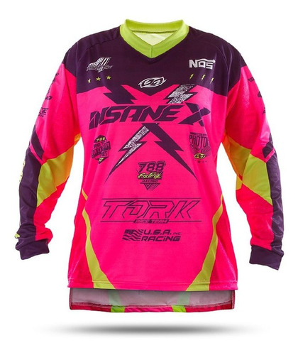 Roupa Motocross Feminino Infantil Camisa Insane X Protork