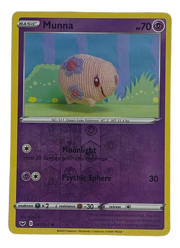 Munna Foil Carta Pokémon Original Tcg Inglés 087/202