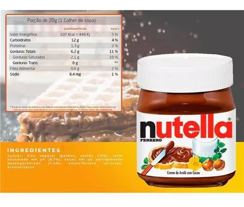Primeira imagem para pesquisa de nutella 350 g