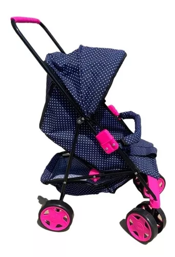 Carrinho De Boneca Bebe Reborn Luxo Milan Grande + Brinde