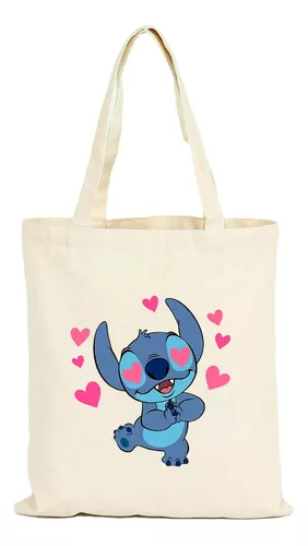 BOLSA DE TELA TOTE BAG DE STITCH DE LA NIÑA BOWIE. Totes bolsas de