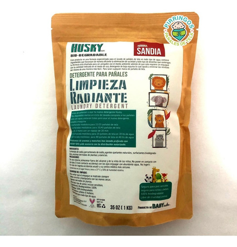 Detergente Para Pañal De Tela Biodegradable Husky  1kg