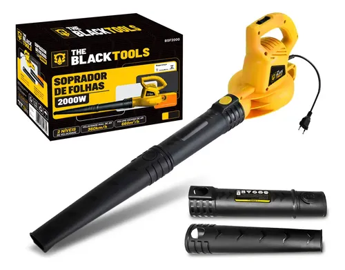 Soprador De Folhas E Resíduos Elétrico 2000w Para Jardim Bsf2000 The Black Tools